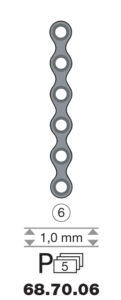 vignette du produit Plaque en titane I-Form / 6 trous long. 3,6 cm
