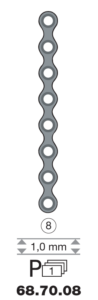 vignette du produit Plaque en titane I-Form / 8 trous long. 4,5 cm