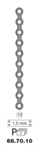 vignette du produit Plaque en titane I-Form / 10 trous long. 5,8 cm