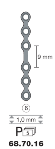 vignette du produit Plaque en titane I-Form / 6 trous long. 4,1 cm