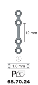 vignette du produit Plaque en titane I-Form / 4 trous long. 3 cm