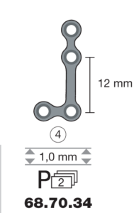 vignette du produit Plaque en titane L-Form 90° / 4 trous long. 2,2 cm