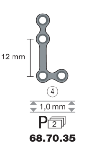 vignette du produit Plaque titane L-Form 90° / 4 trous long. 2,2 cm