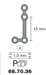 vignette du produit Plaque en titane L-Form 90° / 4 trous long. 2,5 cm