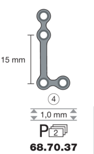 vignette du produit Plaque en titane L-Form 90° / 4 trous long. 2,5 cm