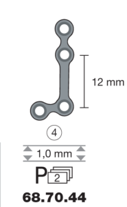 vignette du produit Plaque en titane L-Form 100° / 4 trous long. 2,2 cm