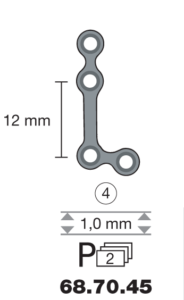 vignette du produit Plaque en titane L-Form 100° / 4 trous long. 2,2 cm