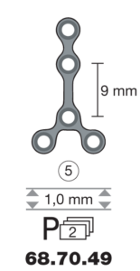 vignette du produit Plaque en titane Y-Form / 5 trous long. 2,4 cm