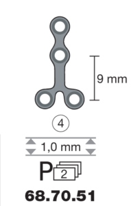 vignette du produit Plaque en titane Y-Form / 4 trous long. 1,8 cm