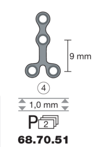 Plaque en titane Y-Form / 4 trous long. 1,8 cm-0
