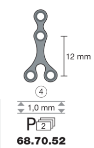 Plaque en titane Y-Form / 4 trous long. 2,3 cm-0