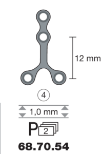 Plaque en titane Y-Form / 4 trous long. 2,3 cm-0