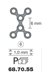 vignette du produit Plaque en titane 2Y-Form / 6 trous long. 2,2 cm