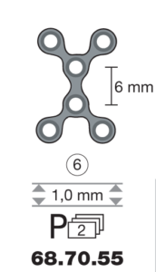 Plaque en titane 2Y-Form / 6 trous long. 2,2 cm-0
