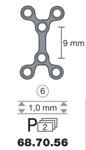 vignette du produit Plaque en titane 2Y-Form / 6 trous long. 2,6 cm