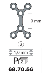Plaque en titane 2Y-Form / 6 trous long. 2,6 cm-0
