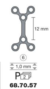 Plaque en titane 2Y-Form / 6 trous long. 2,8 cm-0