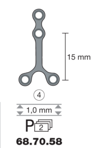vignette du produit Plaque en titane Y-Form / 4 trous long. 2,5 cm
