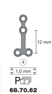Plaque en titane T-Form / 4 trous long. 2,3 cm-0