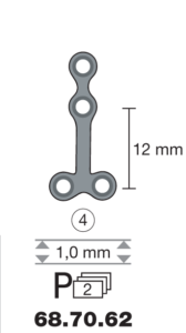 vignette du produit Plaque en titane T-Form / 4 trous long. 2,3 cm