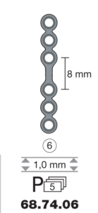 vignette du produit Plaque en titane I-Form / 6 trous long. 3 cm