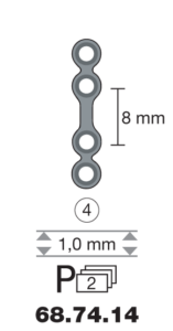 vignette du produit Plaque en titane I-Form / 4 trous long. 2 cm