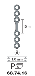 vignette du produit Plaque en titane I-Form / 6 trous long. 3,1 cm