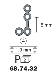 vignette du produit Plaque en titane L-Form 90° / 4 trous long. 1,6 cm