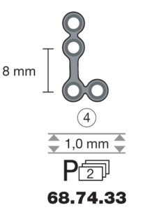 vignette du produit Plaque en titane L-Form 90° / 4 trous long. 1,6 cm