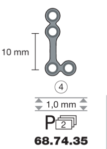 vignette du produit Plaque en titane L-Form 90° / 4 trous long. 2 cm