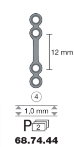 vignette du produit PLAQUE EN TITANE I-FORM / 4 TROUS LONG. 2,5 CM