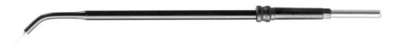 Micro aiguille monopolaire courbe (ø 2,4 mm de la connexion)