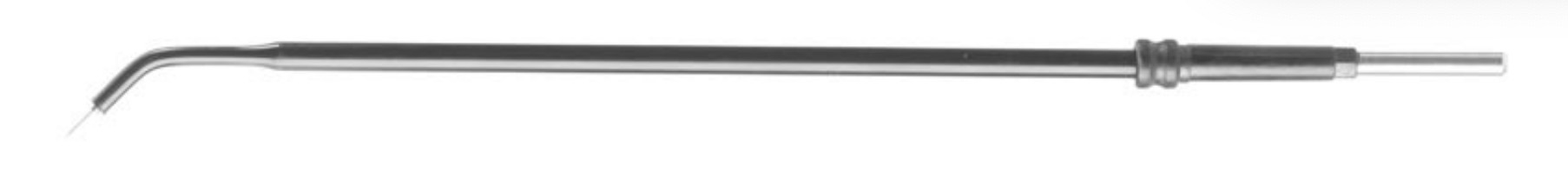 Micro aiguille monopolaire courbe (ø 2,4 mm de la connexion)