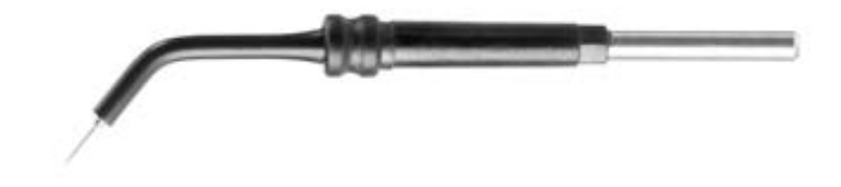 Micro aiguille monopolaire courbe (ø 2,4 mm de la connexion)