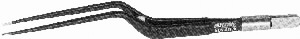 Pince bipolaire corps plat baïonnette long. 20 cm - diam. 0,3 mm bout pointu