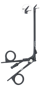Pince coagulante bipolaire calvian long. 12 cm angulation 45°