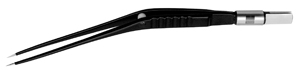 Pince bipolaire corps plat long. 16.5 cm angulee