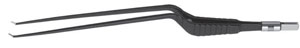 Pince bipolaire corps plat long. 19 cm baïonnette coudée vers le haut