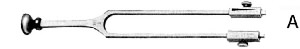Diapason dural avec curseur avec pied 128vd