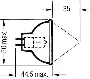 Ampoule de rechange avec réflecteur 24v/250w