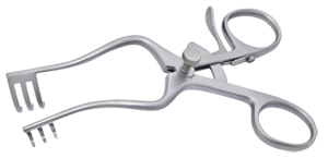 Écarteur de Wullstein griffes 3 x 3 mousses taille 10,5 cm-0