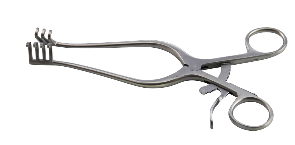Écarteur de Weitlaner griffes 4 x 3 droite pointues - taille 16 cm-0