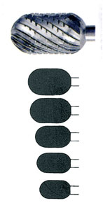 Fraise chirurgicale queue lisse cylindrique diam. 7 mm