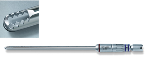 Lame pour shaver bien air réutilisable droite double denture diam. 3,5 mm