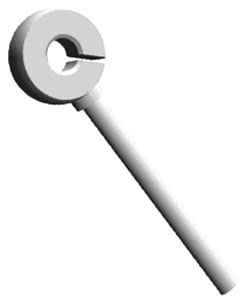 Piston teflon diam. Du fût 0,6 mm long. 6 mm