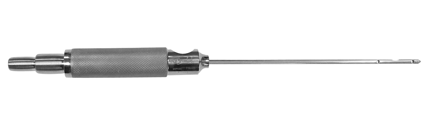 Canule gros manche Auclair long. 18 cm ø 3,5 mm-17404